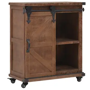 Berkfield Storage Cabinet Solid Fir Wood 64x33.5x75 cm Brown