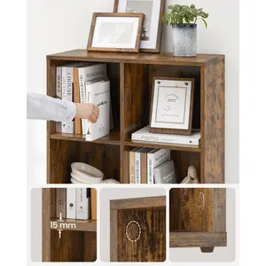 Carrie Bookcase Rustic Brown