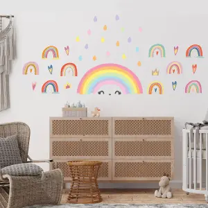 Walplus Combo Kids - Colourful Rainbows Collection Wall Sticker PVC