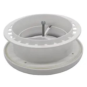 Kair Plastic Round Ceiling Vent 100mm - 4 inch Diffuser / Extract Valve with Retaining Ring