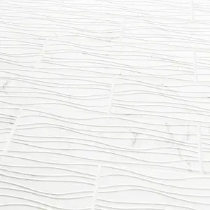 Elegance White Gloss 3D Decor Marble effect Ceramic Wall Tile Sample