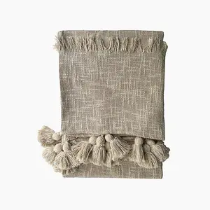 Coco Woven Throw - Cotton - L130 x W170 x H1 cm - Off White