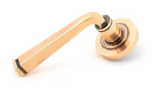 From The Anvil Polished Bronze Avon Round Lever on Rose Set (Plain) - Unsprung