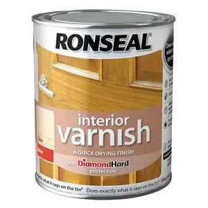 Ronseal Diamond hard Clear Gloss Wood varnish, 2.5L