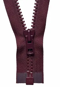 HYV/W O/E ZIP 56CM - Vislon Heavyweight Open End Zip: 56cm: Burgundy - YKK