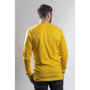 Caterpillar - Trademark Banner Long Sleeve T-Shirt - Yellow - Tee Shirt - XL