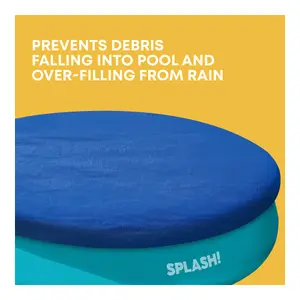 Splash AquaRing Fast Set Swimming Pool Cover - Round Paddling Pool Protection, 10ft