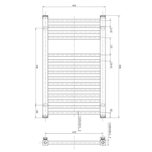 Weston Chrome Heated Towel Rail - 800x490mm