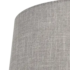 Inlight Petra Dark Grey Woven effect Slubby Light shade (D)40cm