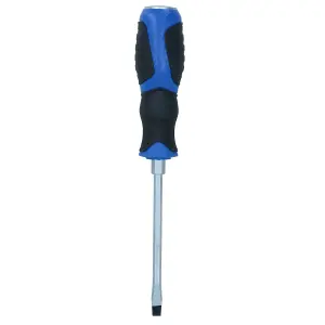 Slotted Flat Headed Screwdriver SL5.5 5.5mm x 100mm Magnetic Tip Rubber Grip