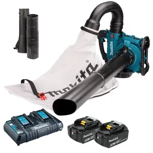 Makita DUB363 Twin LXT 18v / 36v Brushless Leaf Blower Mulcher Vacuum 2 x 6.0