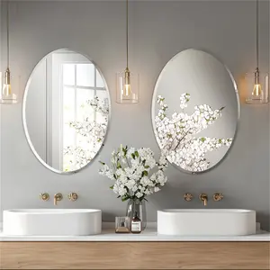 Oval Flat Rithi Wall Mirror 70cm x 50cm