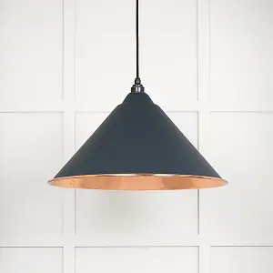 Hammered Copper Hockley Pendant in Soot