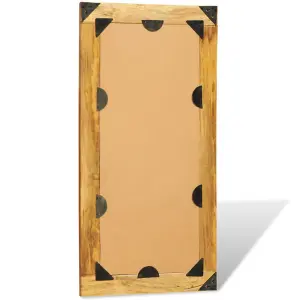 Berkfield Wall Mirror with Solid Wood Frame 120 x 60 cm