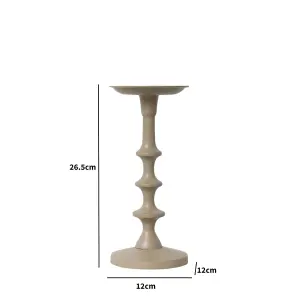 Melody Maison Set of 2 Taupe Candle Holders