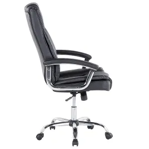 Executive Chair Faux Leather Black ADVANCE