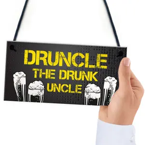 Funny Uncle Gift Druncle Hanging Plaque Funny Gift For Him From Niece Nephew Brother Plaque