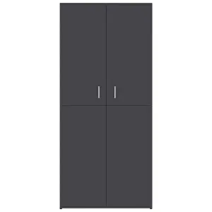 Berkfield Shoe Cabinet Grey 80x39x178 cm Engineered Wood