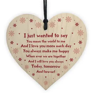 Handmade Anniversary Gift For Him Or Her Wood Heart Valentines Gift For Husband Wife