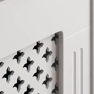 Vida Designs Oxford Small White Radiator Cover