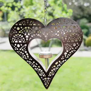 Black and Silver Hanging Heart Decorative Tealight Décor Tealight Holders