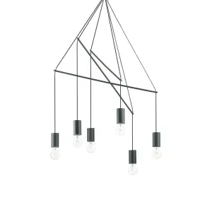 Luminosa Pop 6 Light Cluster Ceiling Pendant Black