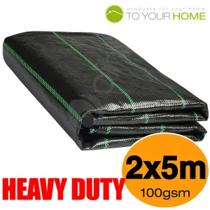 2m by 5m Dihl Weed Membrane Folded Black Polypropylene Weed Membrane