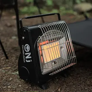 NJ-H1 Portable Camping 2in1 Gas Heater & Stove Compact Gas Cooker and Heater Outdoor use Auto Ignition 1.7kW