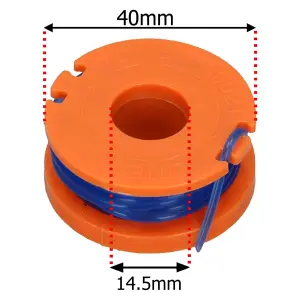 SPARES2GO 2.5m Line Spool & Cover compatible with McGregor MCT1825 MCT2X1825 18v Strimmer Trimmer 1.5mm