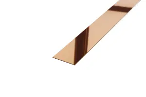 ILCOM decorative profile I 38mm x 2440mm x 0.65mm Copper Polished Stainless Steel