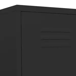 Berkfield Locker Cabinet Black 35x46x180 cm Steel