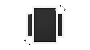 ALLboards Black chalkboard 90x60 cm wooden smartphone frame color white