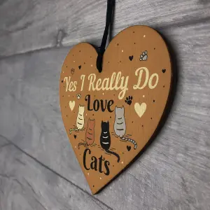 Red Ocean Cat Signs And Plaques For Home Wood Heart Cat Sign For Home Funny Cat Sign Pet Gift Cat Lover Gifts For Women Men