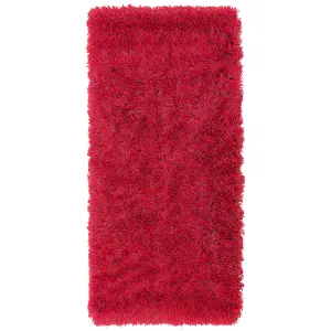 Shaggy Area Rug 80 x 150 cm Red CIDE