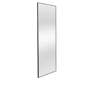 Metal Wall  & Leaner  Mirror in Black 150cm H x 50cm W