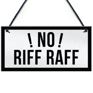 Red Ocean NO RIFF RAFF Bar Pub Shed Hanging Sign Man Cave Gifts For Him Home Bar Sign