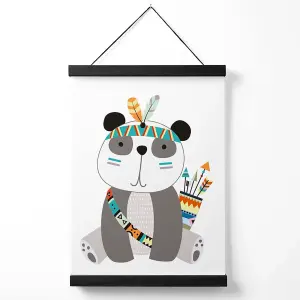 Panda Tribal Animal Medium Poster with Black Hanger