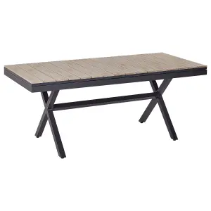 Garden Table Engineered Wood Graphite Grey FANES