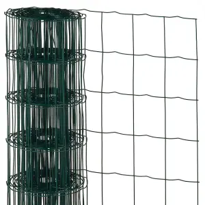 Nature Wire Mesh Rectangular 0.6x10 m Plastic Coated Steel Green