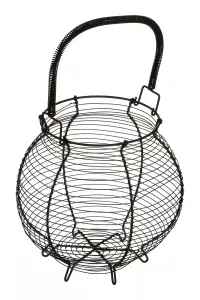 Interiors by Premier Hygge Matte Black Egg Basket