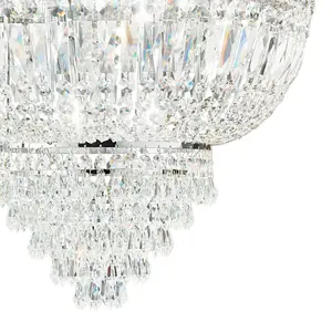 Luminosa Dubai 3 Light Ceiling Light Chandelier Chrome, E14