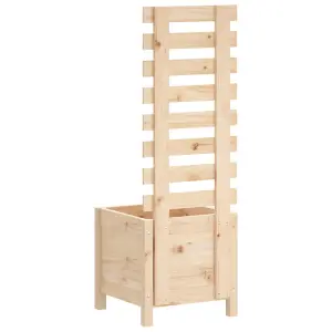 Berkfield Garden Planter with Rack 39x39.5x114 cm Solid Wood Pine