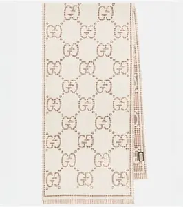 Gucci Gg Wool-Blend Jacquard Scarf Multicoloured Women's