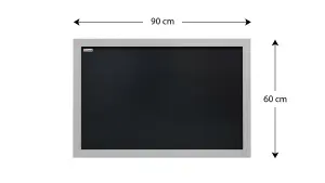 ALLboards Chalkboard in grey frame 90 cm x 60 cm