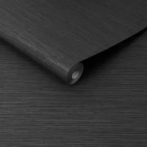 Superfresco Easy Black Serenity Textured Plain Wallpaper