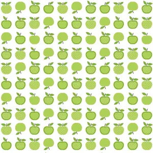 Rectangular PVC Coated Tablecloth - Waterproof Dining Table Surface Protector Cover - Measures 137 x 183cm, Green Apples