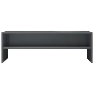 vidaXL TV Cabinet High Gloss Grey 120x40x40 cm Engineered Wood