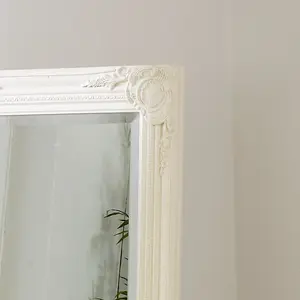 Melody Maison Cream Ornate Tall Slim Mirror 47cm x 142cm