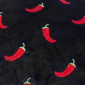 furn. Chillies Embroidered Polyester Filled Cushion