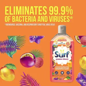 Surf Concentrated Disinfectant Multi-Purpose Cleaner Passion Bloom 240ml - Pack of 6